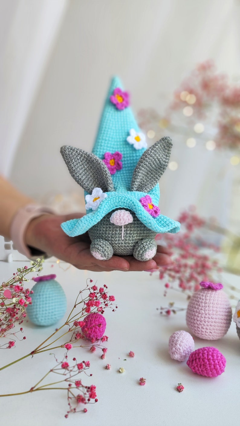 Häkelanleitungen Osterhase und Häkelei, Osterhäkeln Zwerge, Amigurumi Häkelanleitung, Osterdeko gehäkelt Bild 6