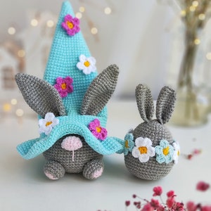Patrons au crochet Lapin de Pâques et oeuf au crochet, modèle amigurumi lapin nain au crochet, modèle de décoration de Pâques au crochet image 10