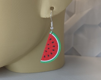 Fruity watermelon earrings / melon earrings (hanging earrings with ear hooks, type 1)