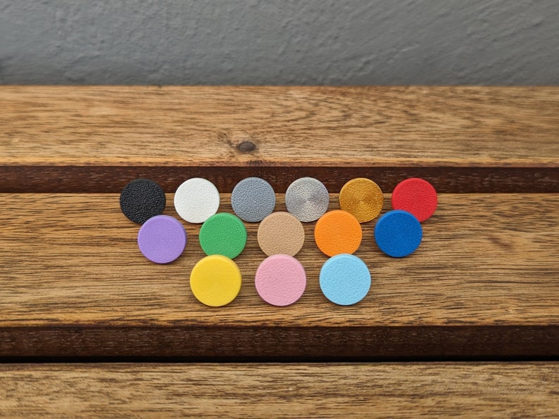 Colorful round simple stud earrings / plate stud earrings in different colors image 1