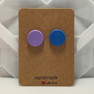 Colorful round simple stud earrings / plate stud earrings in different colors image 7
