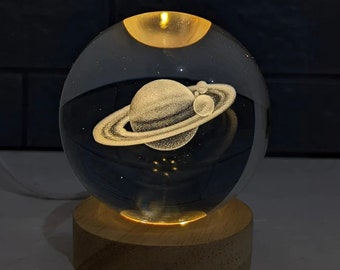 Galaxy Crystal Ball lamp, 3D planet moon lamp, home decoration