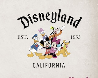 Mickey Mouse Friends Disneyland Trip PNG, Family Vacation 2026 (Digital File)