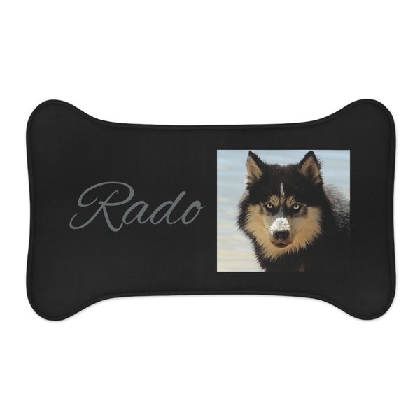 Personalized Pet Feeding Mats Your Dog's Photo & Name