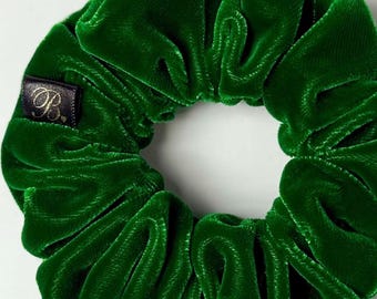 Elastico per capelli in velluto verde, accessorio per capelli in morbido microvelluto