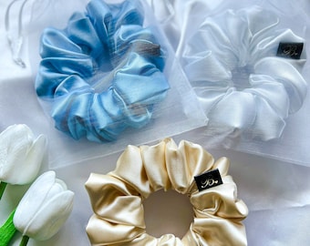 Handmade Vegan Satin Scrunchie: Bridal Party Favor