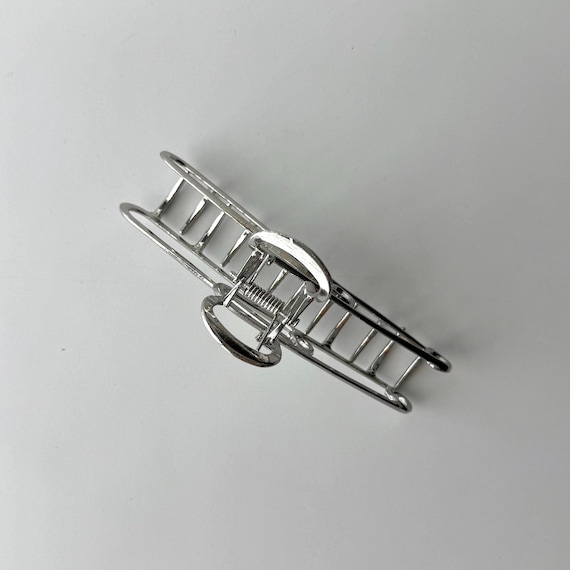 Cuhair Vintage Punk Haarklammer (10 Cm, Silber) – Metall-Legierung, Für Frauen & Mädchen | Retro Haarzubehör
