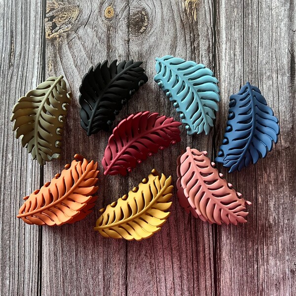 LEAF Hair Claw Clip | B. LUVV & Co. | 8 Colors | Chic Hair Accessories | Trendy Hair Accessories | Gift for her