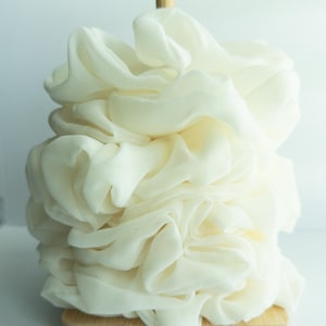 Ivory Chiffon Scrunchie: Oversized Romantic Bridal Hair Tie