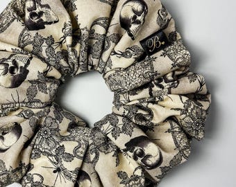 Coletero de calavera gótica, coletero extragrande XL, accesorio alternativo para el cabello
