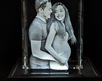 3D Crystal Photo | Personalized | Graduation | Gift | Mother's Day | Engraved Picture | Anniversary | Wedding | Laser Photo | Birthday Gift