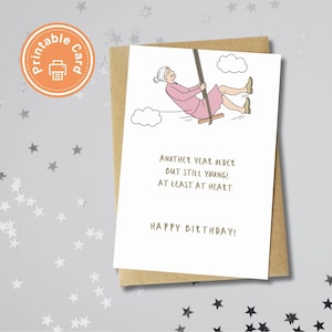 Cartão de aniversário engraçado para imprimir, cartão de felicitações digital para ele ou ela, cartão-presente para download instantâneo, cartão de aniversário para imprimir, imprimir em casa