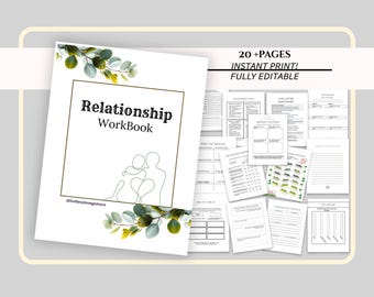 Couples Communication Workbook, Relationship Therapy (Digital Download)