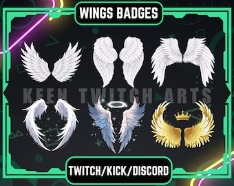 Wings Twitch Badges // Badges For Streamers // Feather Badges // Streamer Twitch Sub Badges For Your Stream //
