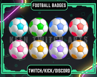 Twitch、YouTube、Kick 用フットボールバッジ（デジタルダウンロード）