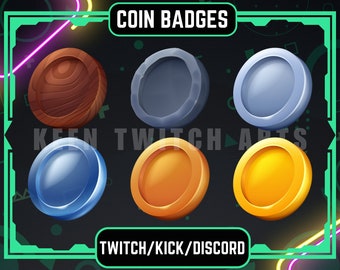 Coin Badges for Twitch, Kick, Discord (Digital Download)