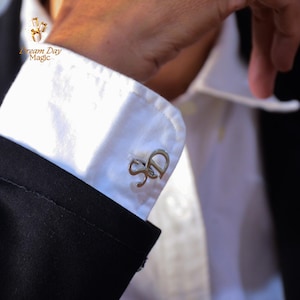 Personalized Initial Cufflinks: Handmade Groomsmen Gift