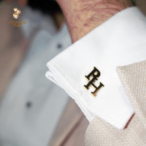 Personalized Sterling Silver Cufflinks: Custom Initials, Wedding Groom Gift