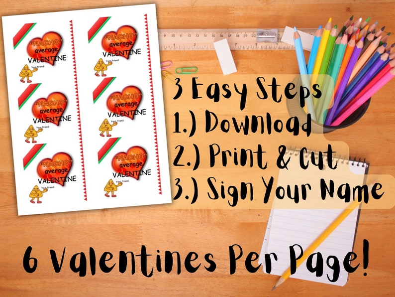 Nacho Valentine Printable Instant Download Kids Classroom Party Cards ...