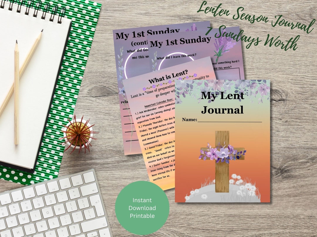 Lenten Journal for Kids, Teens, or Adults - Etsy