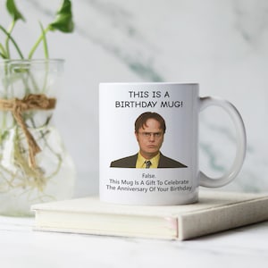 Funny Dwight Schrute Birthday Mug - The Office False Logic Gift | Hilarious TV Show Coffee Mug | Perfect Gift for The Office Fans