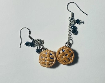 Blueberry Pie Dangle Earrings