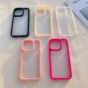 Candy color simple transparent mobile phone cas suitable for iPhone 15 14 13 12 11 case Pro case Pro Max Case Anti-fall mobile phone case