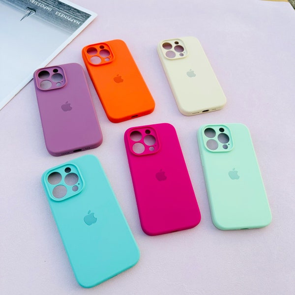 Étui de téléphone en silicone liquide iPhone 15 14 13 12 11 étui iPhone Pro étui Pro Max étui iPhone XR étui XS Max étui iPhone 7 8 étui iPhone