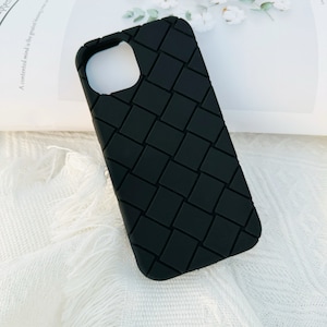 Soft Braided Silicone Super Soft Protective Case iPhone 15 14 13 12 11 Pro Max Case iPhone X XS Max iPhone XR Case iPhone 7 8 iPhone SE Black