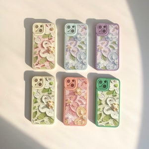 Floral Painting Design iPhone 15 14 13 12 11 Pro Max Case iPhone 13 12 mini Case iPhone XS Max XR Case iPhone 7 8 14 15 Plus iPhoneSE Case