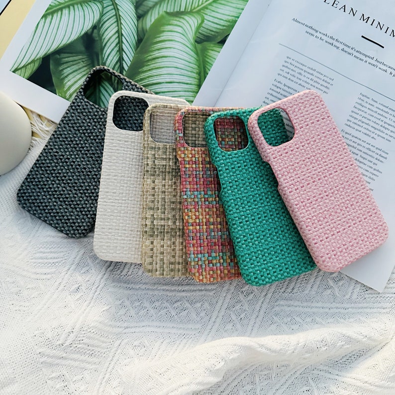 Woven Grid Pattern Phone Case for iPhone 15 14 13 12 11 iPhone Pro case Pro Max Case iPhone XR iPhone Case XS Max case iPhone 7 8 Case image 1