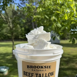 100% Grass Fed Beef Tallow 7lbs Rendered Bulk | No Additives | Chemical Free Filtered | Non-GMO and Gluten-free image 1