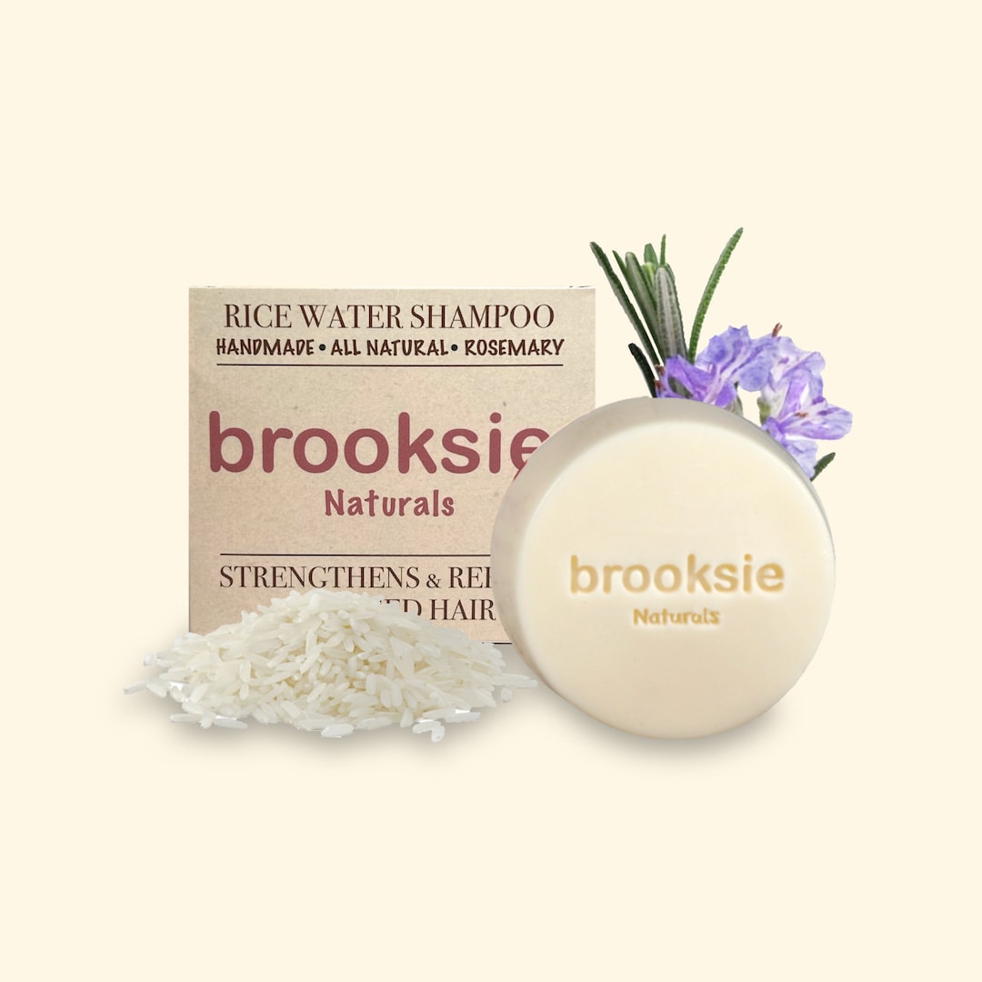 Brooksie Naturals Rice Water Shampoo Bar. Strengthens, Repairs ...