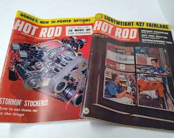 1960s Hot Rod Magazine - Set of 2 - Classic Car Magazines from 1961 & 1964