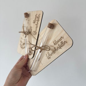 Karte Geldgeschenk Hochzeit Geburtstag personalisiert individuell Gravur Holz Wunscherfüller
