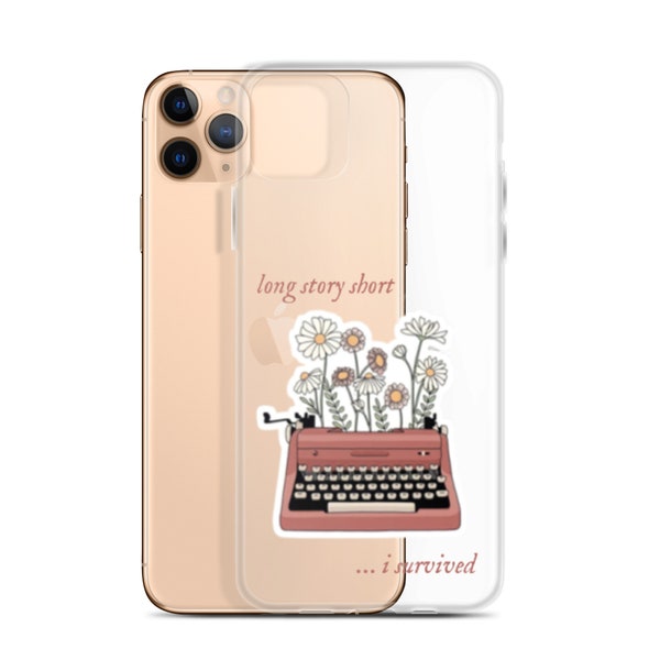 Long Story Short Clear iPhone case Taylor Swift phone case Folklore iPhone Case typewriter phone case