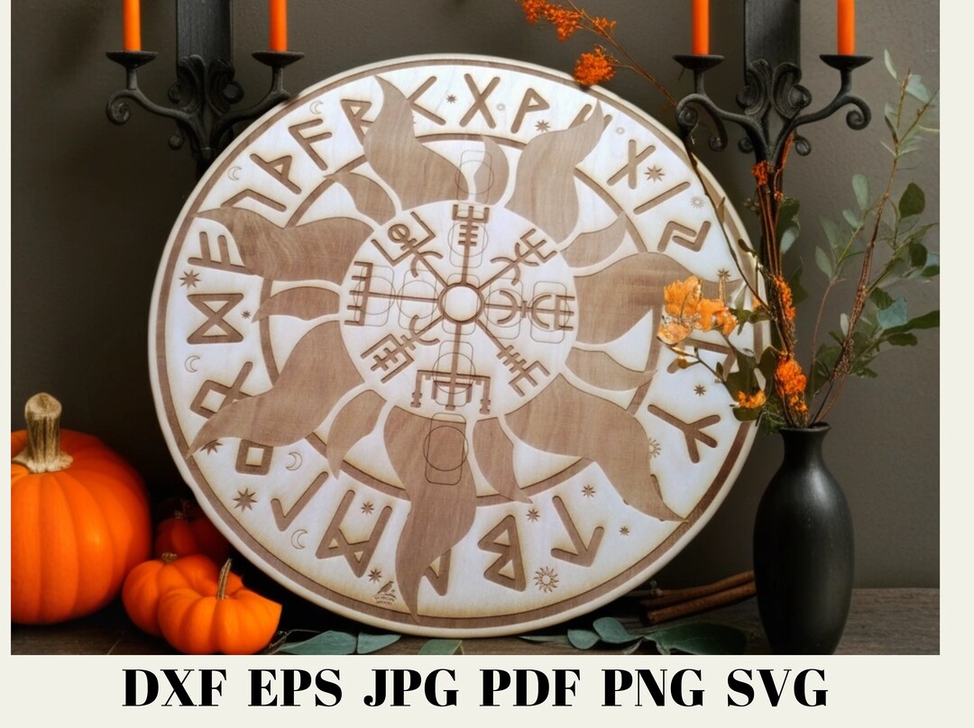 Runes Casting Board Svg, Altar Tile Svg Bundle, Viking Compas Png ...