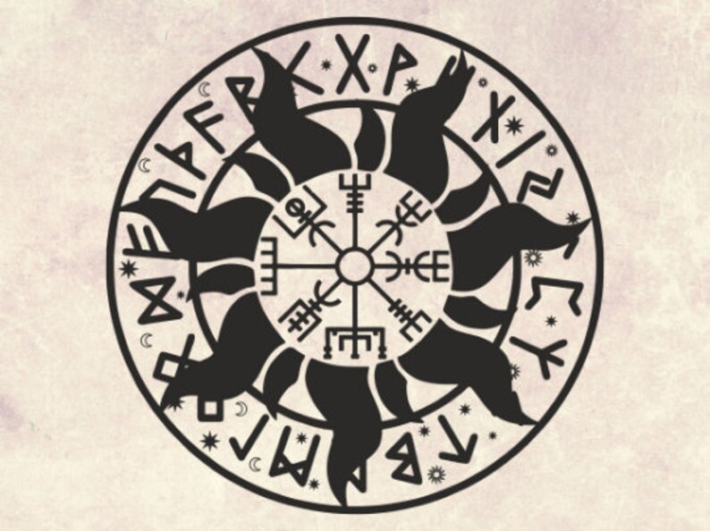 Runes Casting Board Svg, Altar Tile Svg Bundle, Viking Compas Png ...