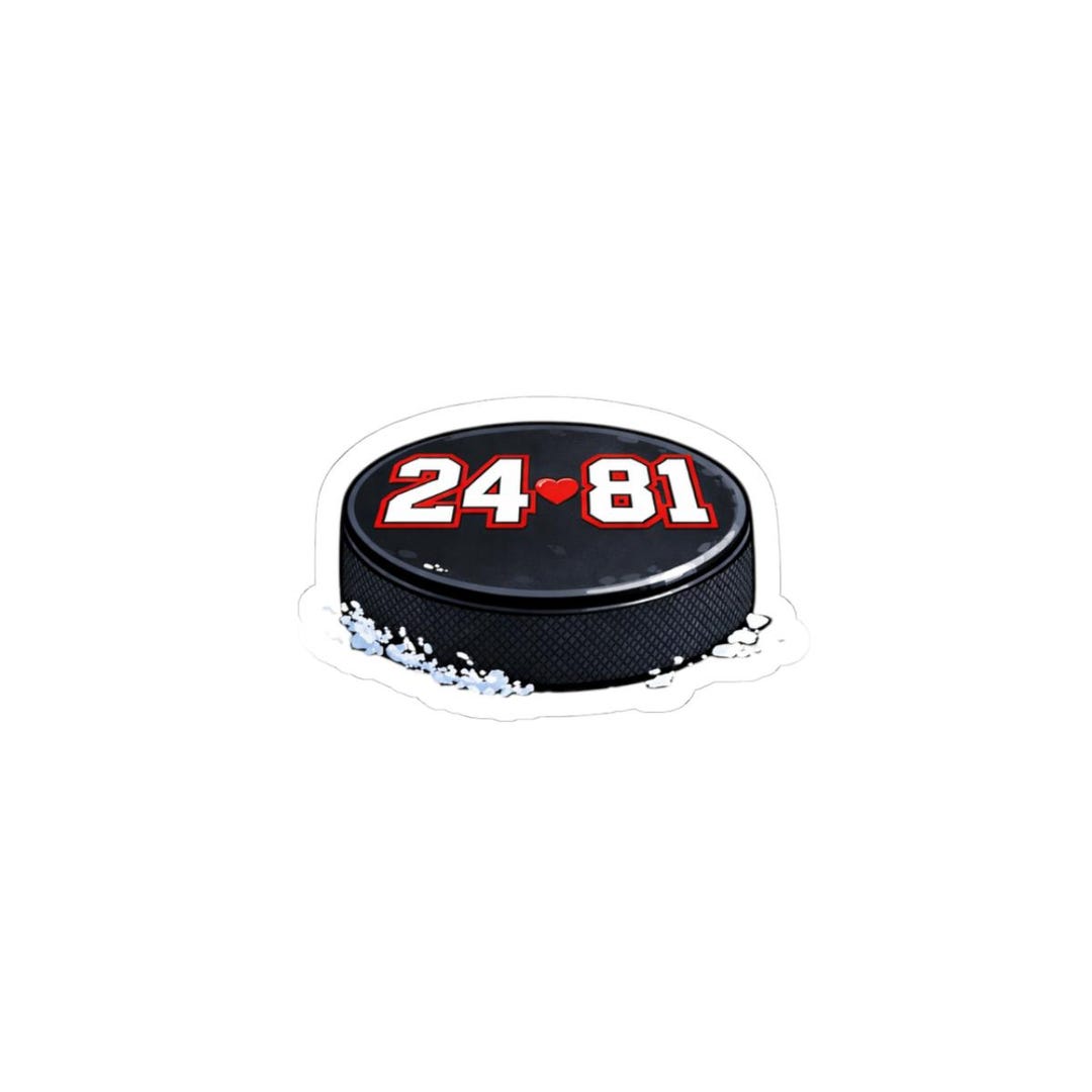 24 81 Hockey Puck Sticker | Kiss-cut Stickers, Ice Shavings - Etsy