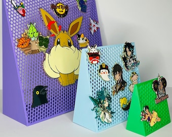 3D Printed Enamel Pin Display Board: Desktop & Shelving