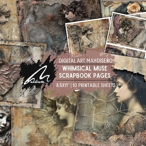 Schutzengel in Ruhe: Eine zeitlose Ephemera-Kollektion für künstlerisches Scrapbooking, Vintage Style Junk Journals & kreative Projekte