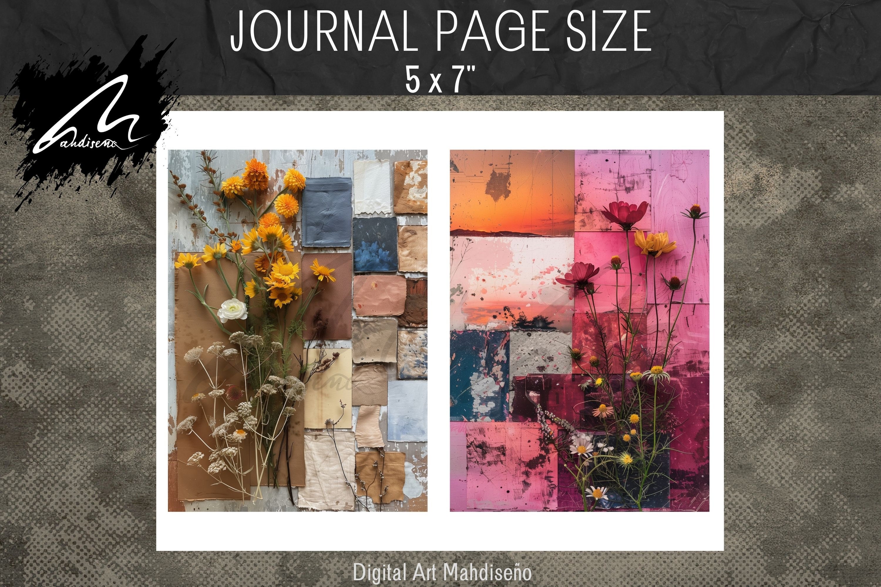 Shabby Chic Spring Assemblage Paper Collage 15 Printable Junk Journal