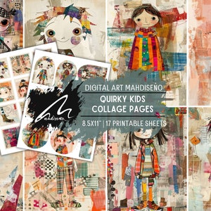 Patchwork Dreams: fogli stampabili con tecniche miste e stravaganti, pagine di diario di scarto per appassionati di artigianato creativo e scrapbooking