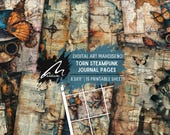 Timeless Journey: Aesthetic Ancient Maps Journal Pages, Vintage Steampunk Digital Pages, Perfect for Crafting, Scrapbooking & Artistic Craft