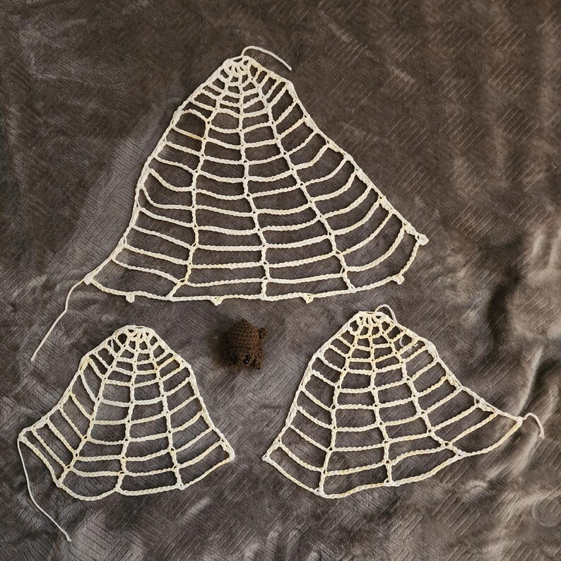 Spider Webs & Spider - Hand Crafted Crochet - Etsy