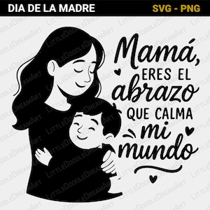 Pack de diseños para el Día de la Madre. Mamá, Niños y Elementos de Corazón. PNGs Transparentes y SVG. Ideal para Imprimibles, Stickers, etc