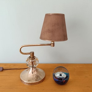 Antique brass and glass lamp