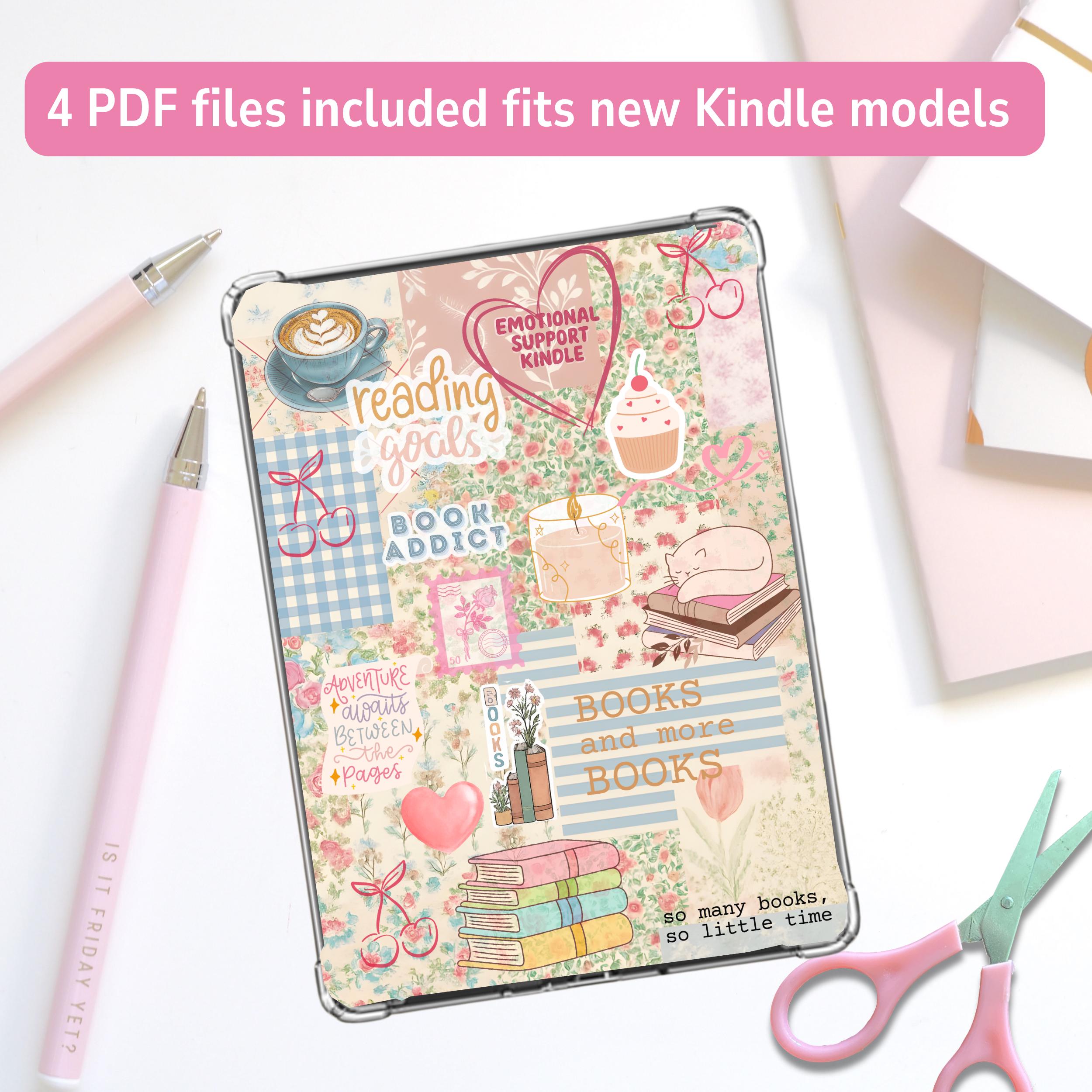 Cottagecore Kindle Insert: Pink Floral Design for Clear Case (PDF ...
