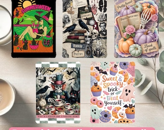 Halloween Kindle Insert Bundle: Spooky Designs for Paperwhite, Basic, Colorsoft (PDF Download)