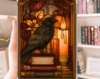 Inserto para Kindle de Cuervo de Vitral: Diseño de Halloween espeluznante (Descargar PDF)